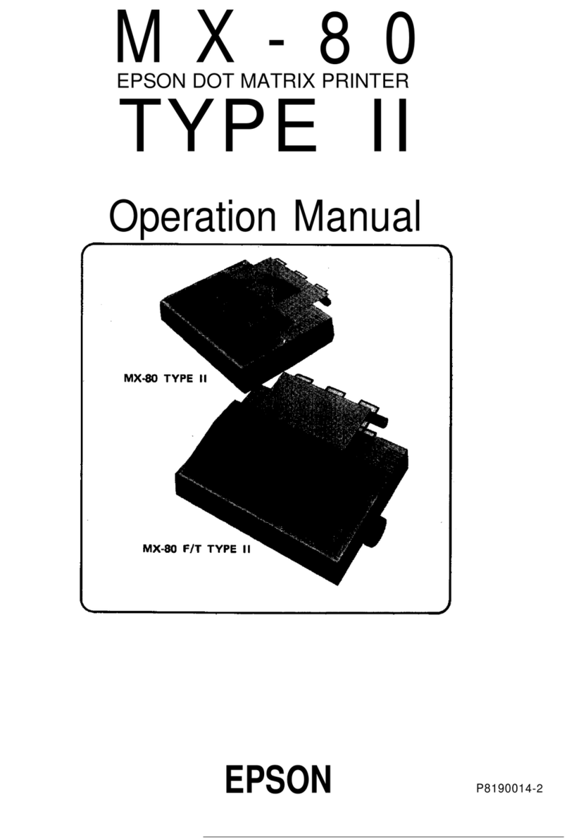 Epson MX-80 IIIF/T User manual