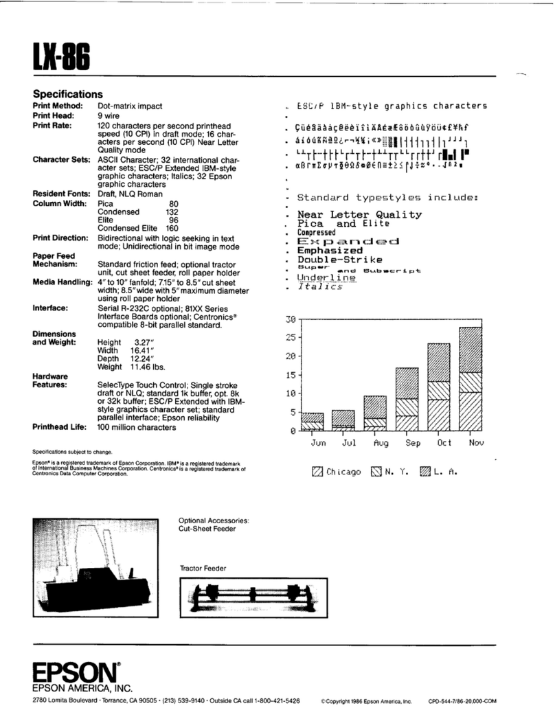 Epson LX-86 User manual