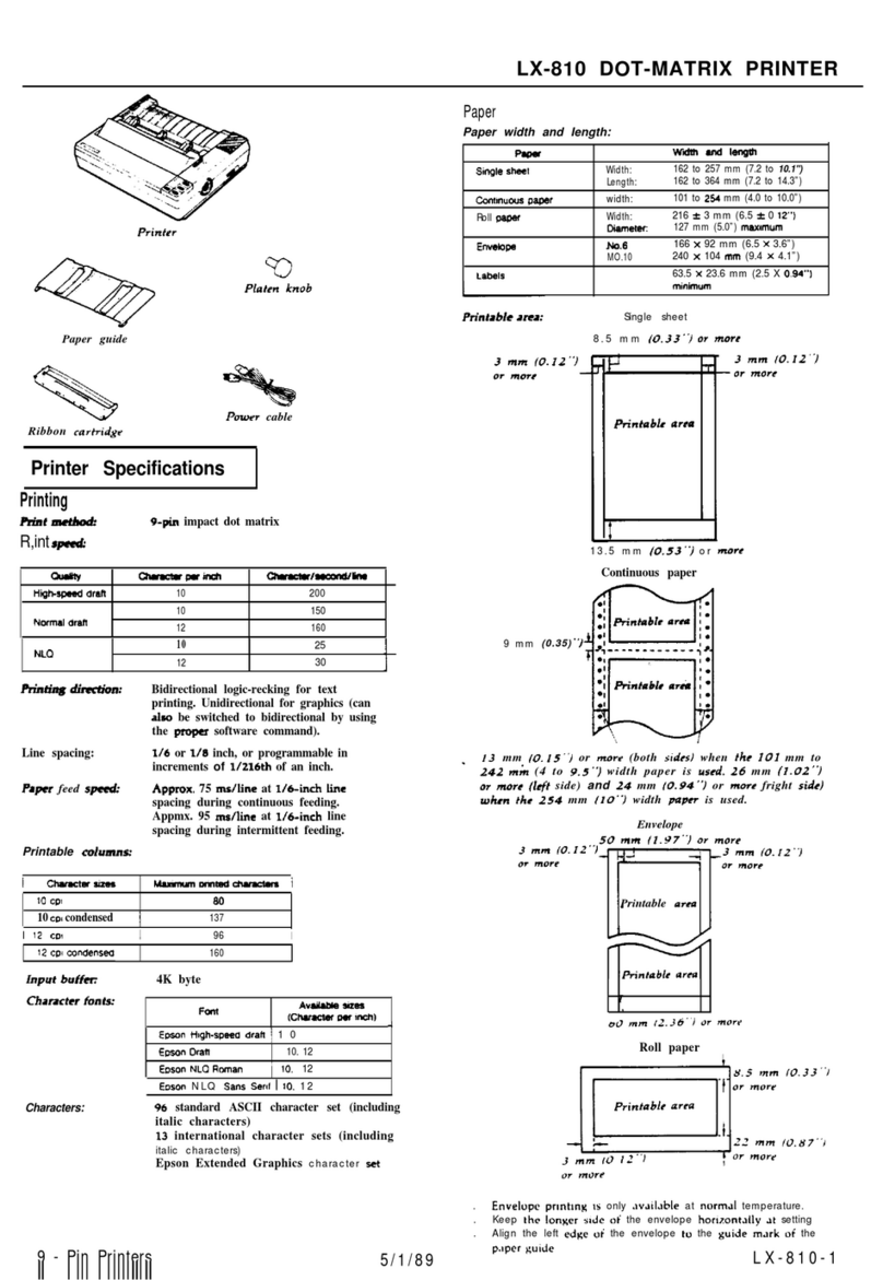 Epson LX-810 User manual