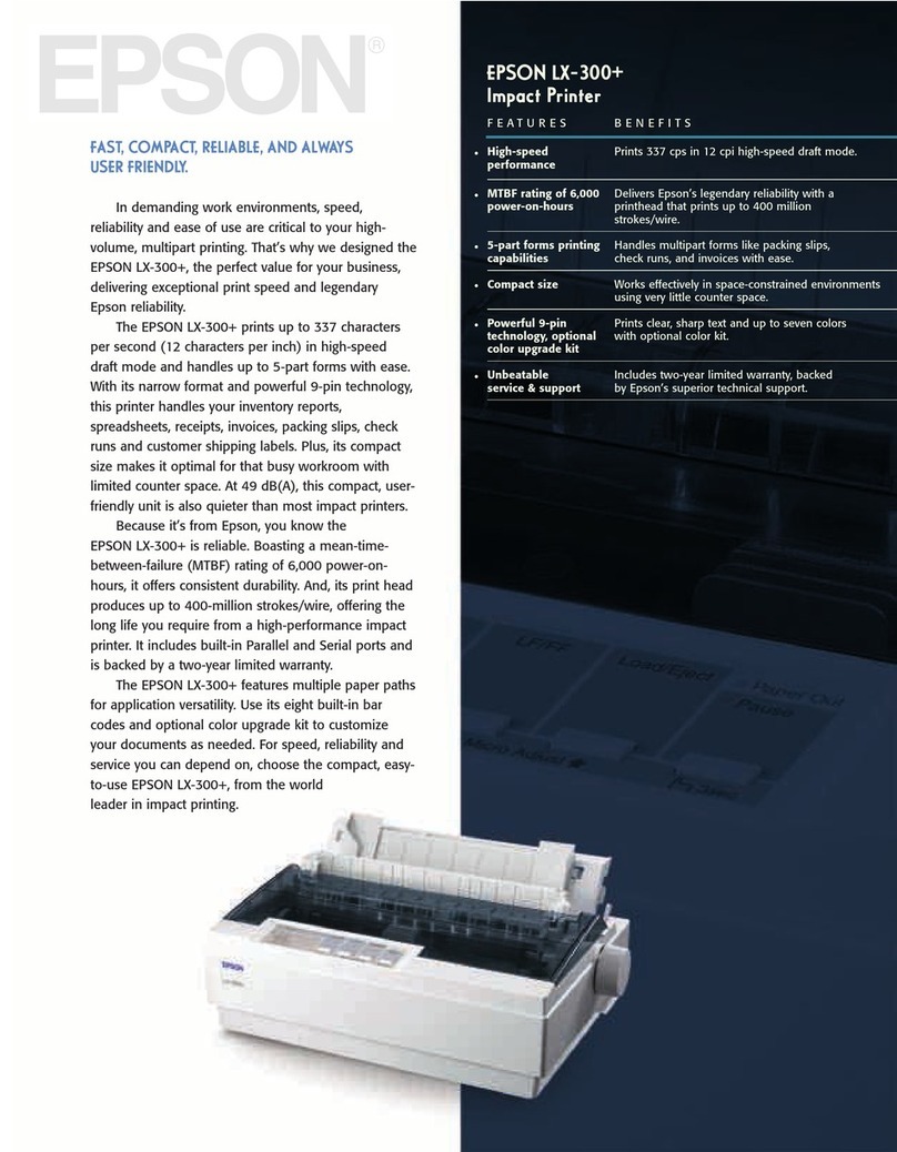 Epson LX-300+ User manual