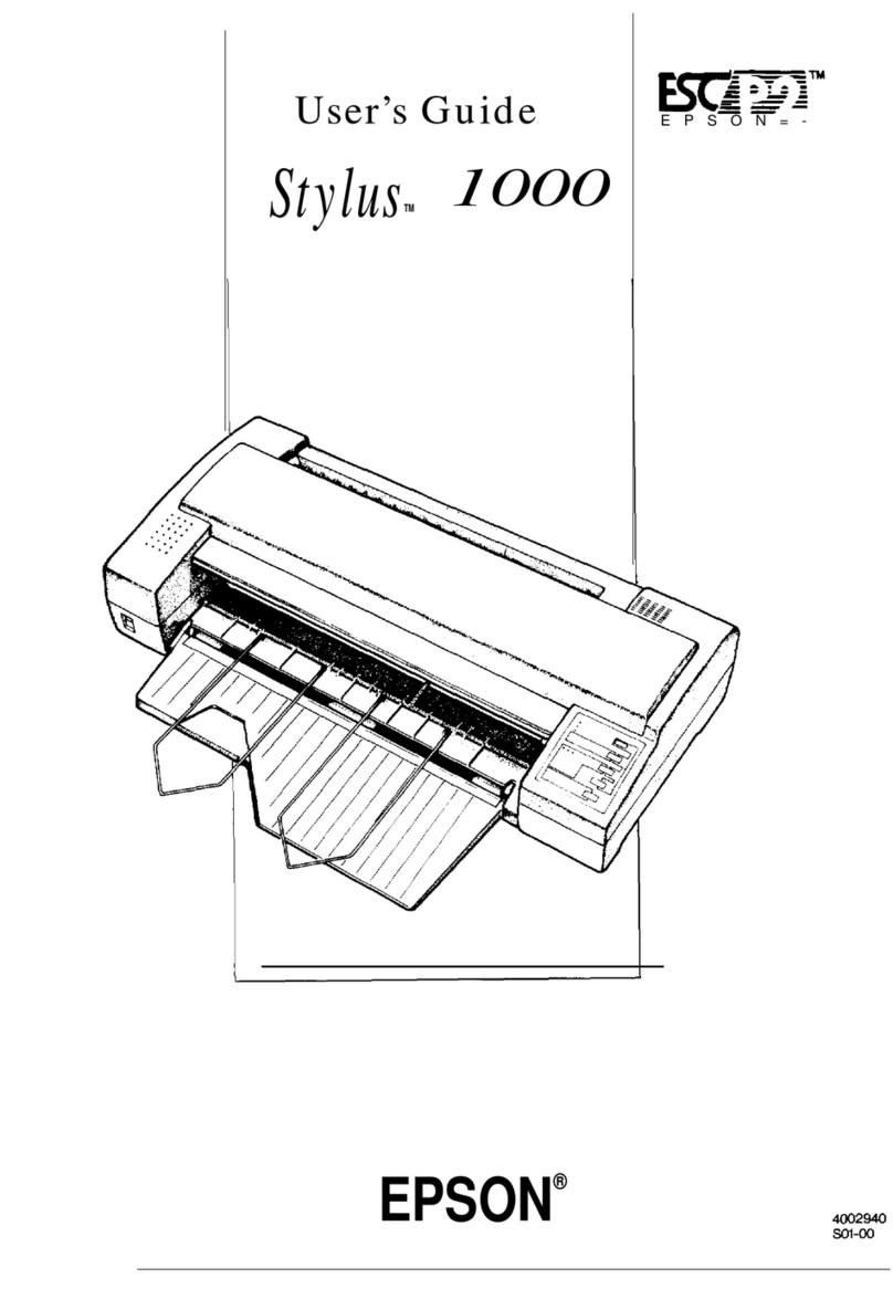 Epson Stylus 1000 User manual