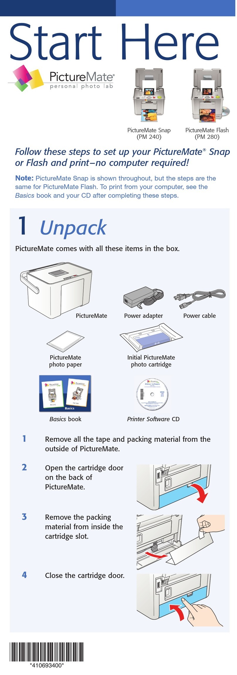 Epson PictureMate Snap PM 240 Instruction Manual