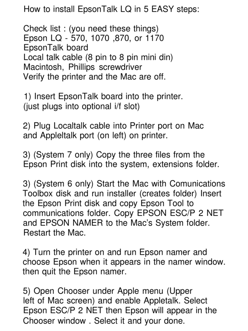 Epson LQ-1070+ User manual Epson LQ-1070+ User manual