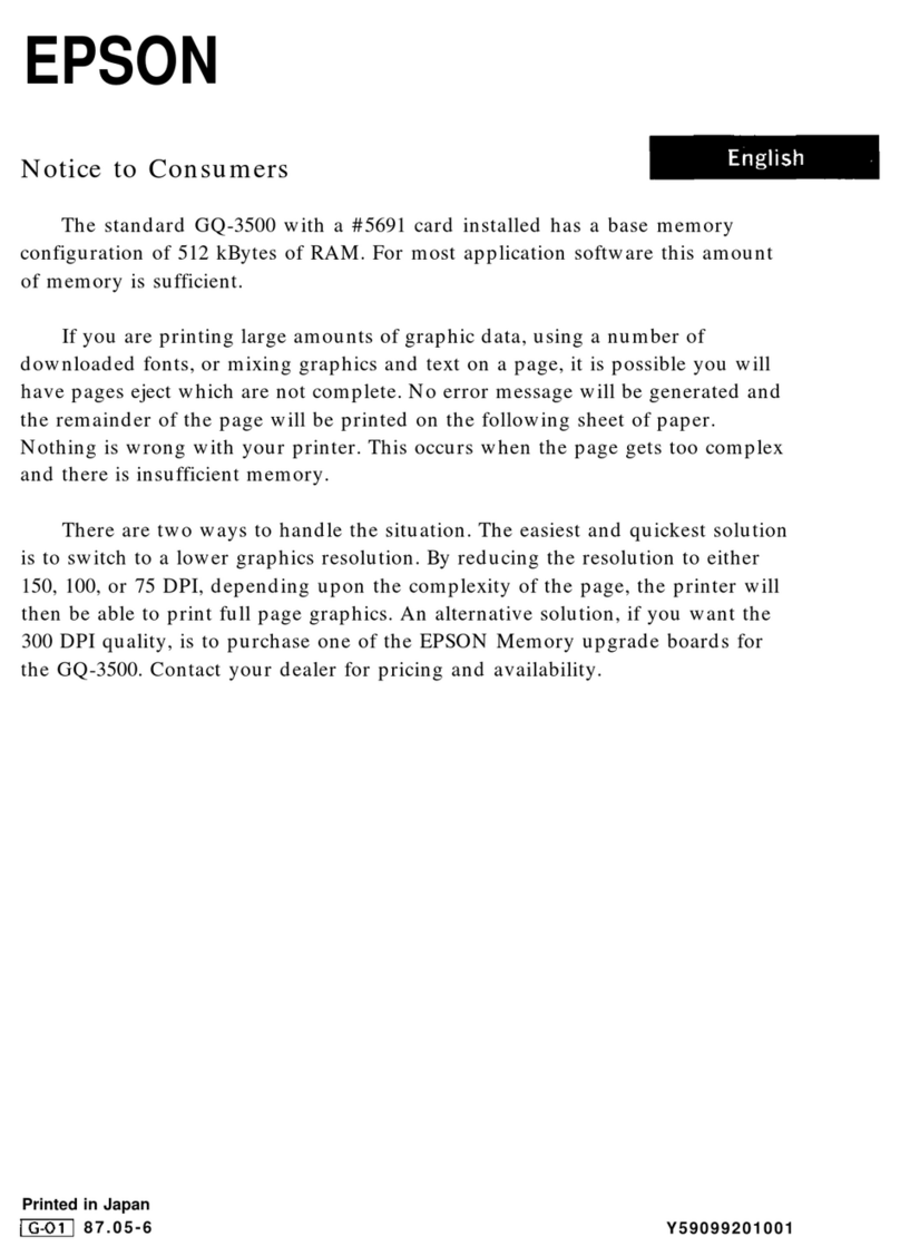 Epson GQ-3500 User manual