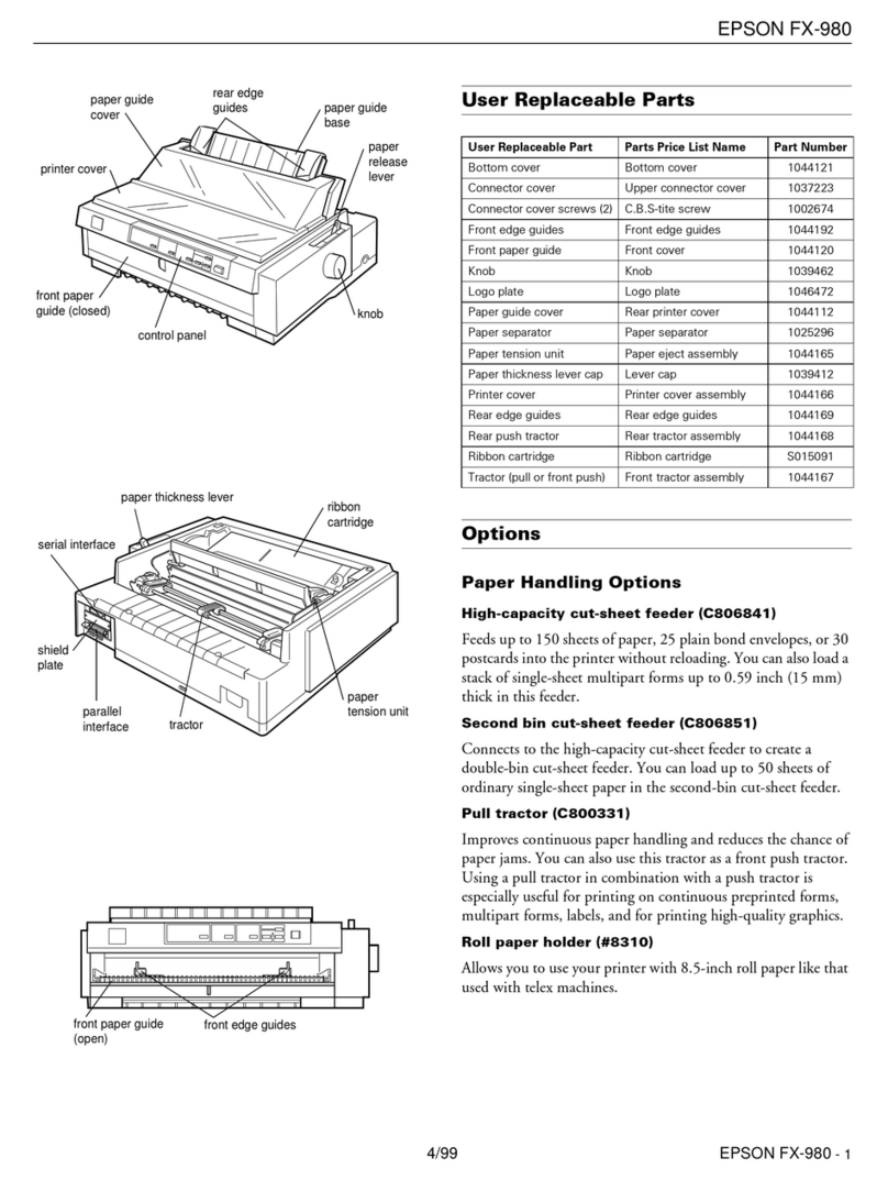 Epson FX-980 - Impact Printer User manual