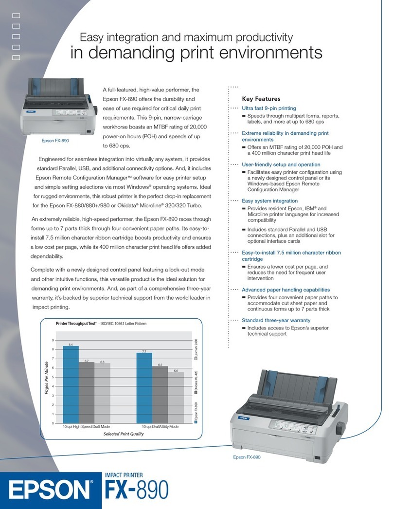 Epson FX 890 User manual