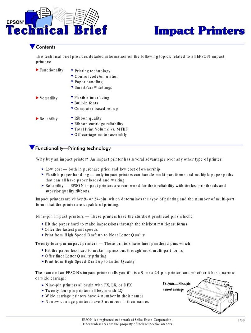 Epson FX-980 - Impact Printer Reference guide