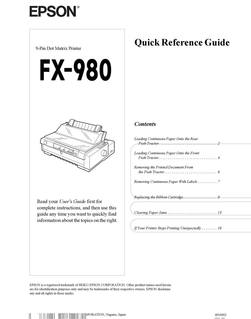 Epson FX-980 - Impact Printer User manual
