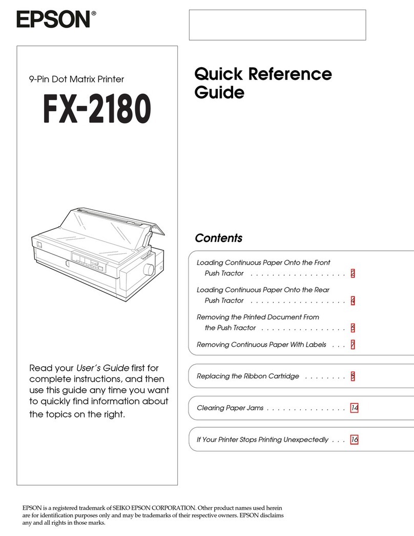 Epson FX-2180 - Impact Printer User manual