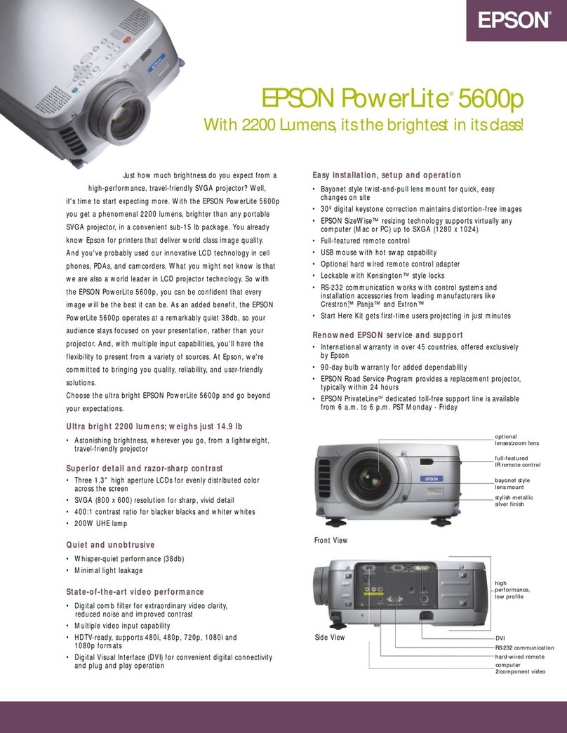 Epson PowerLite 5600p User manual