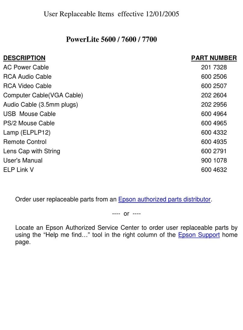 Epson PowerLite 5600p User manual