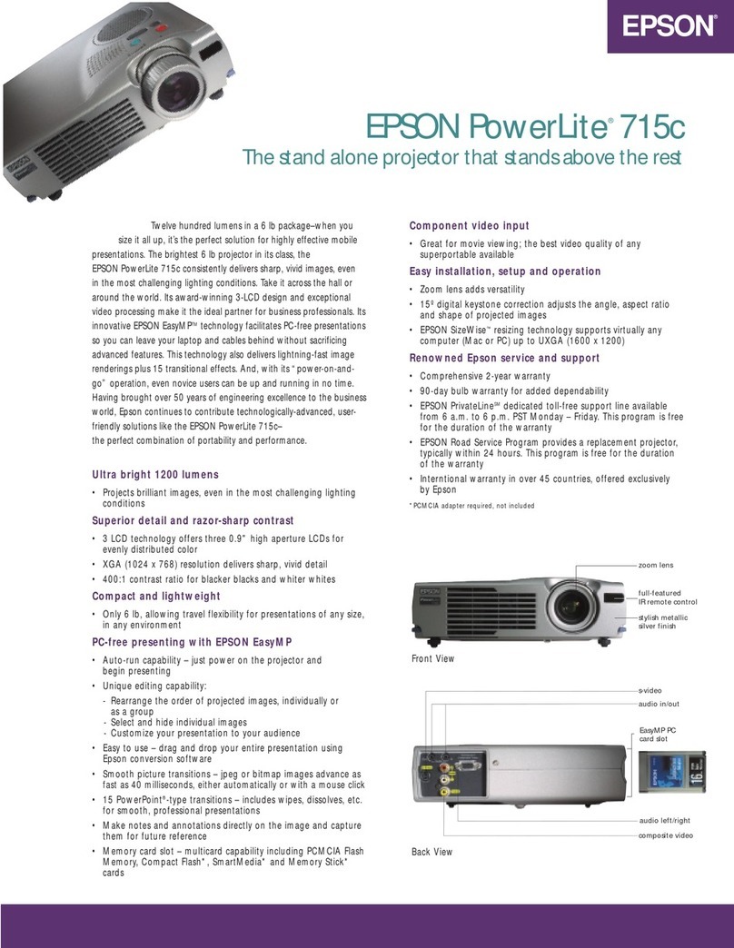 Epson PowerLite 715c User manual