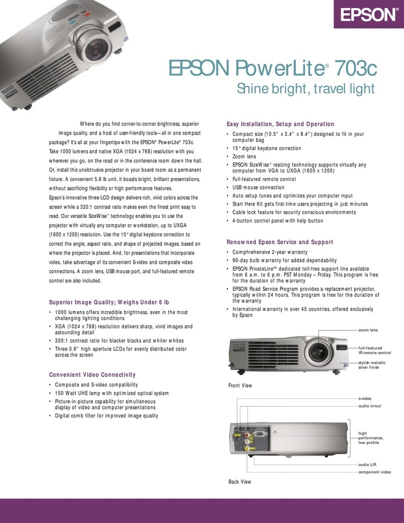 Epson PowerLite 703C User manual