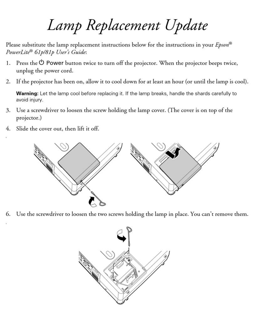 Epson PowerLite 61p Use and care manual