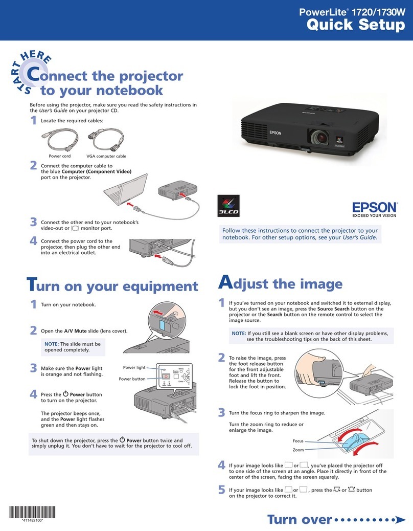 Epson PowerLite 1720 User manual