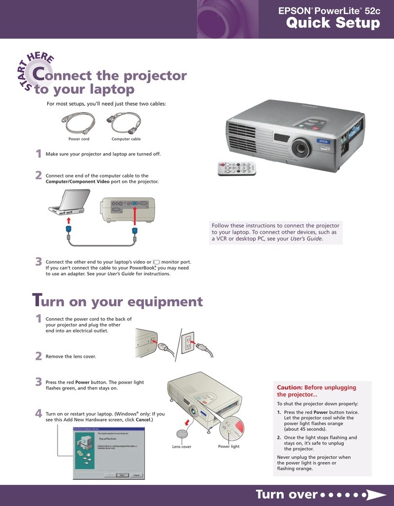 Epson PowerLite 52c User manual