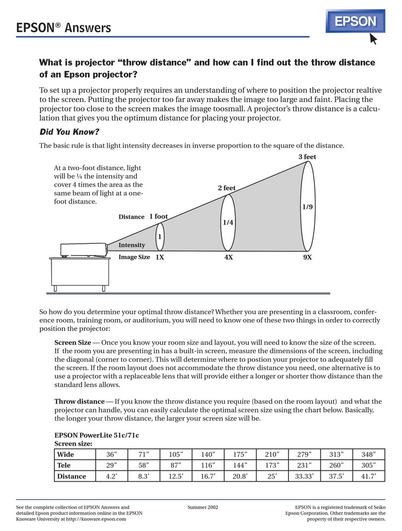 Epson PowerLite 51c Instruction Manual