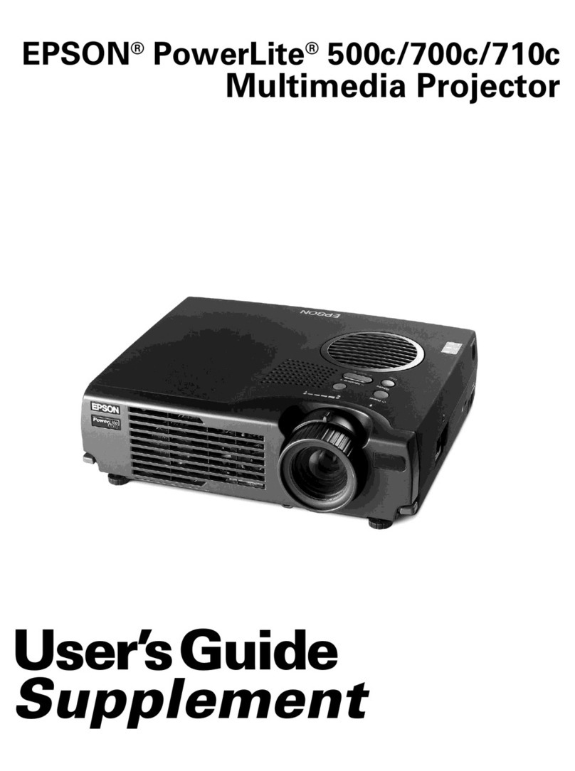Epson PowerLite 500c Owner's manual