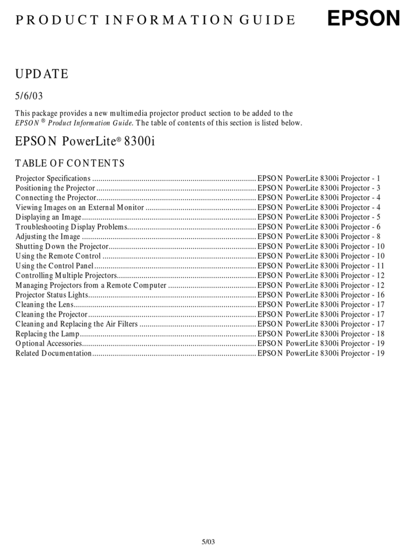 Epson PowerLite 8300i withEasyMP.net module User manual