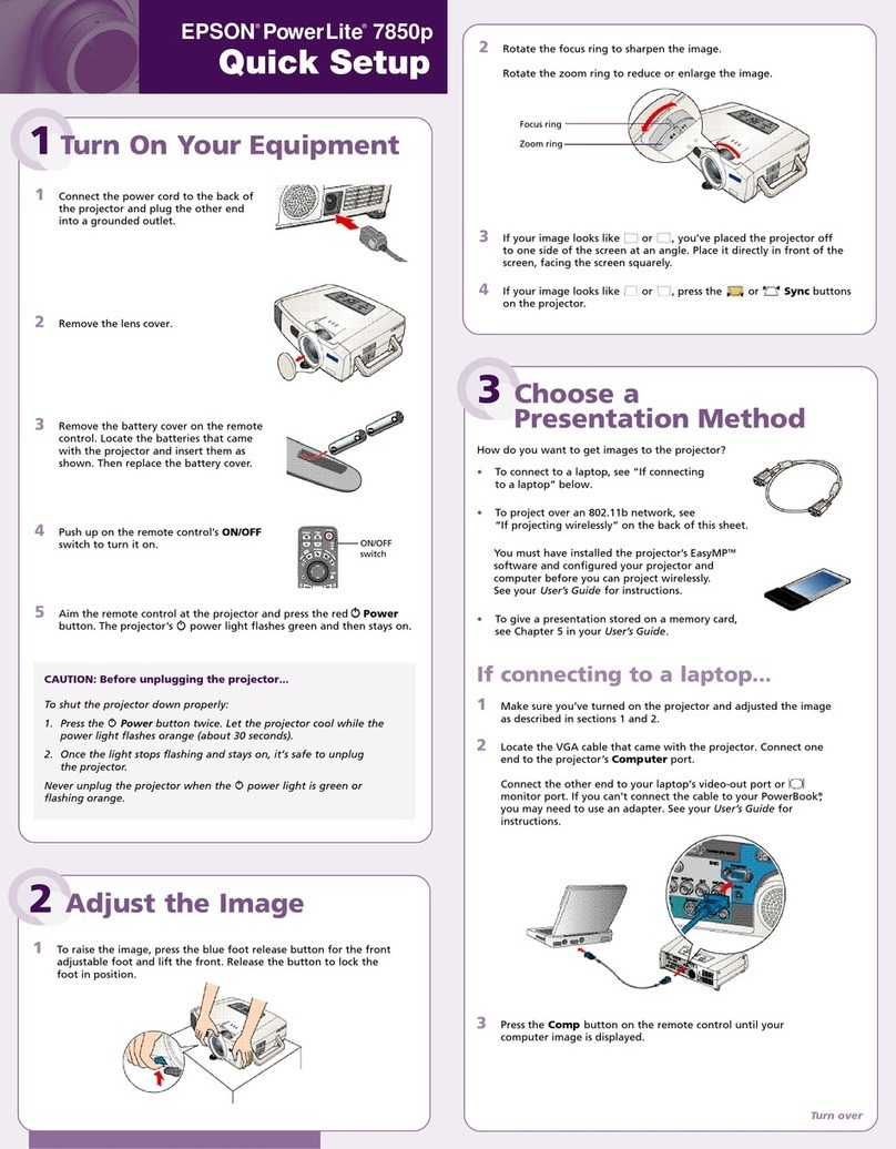 Epson 7850p - PowerLite XGA LCD Projector Specification sheet