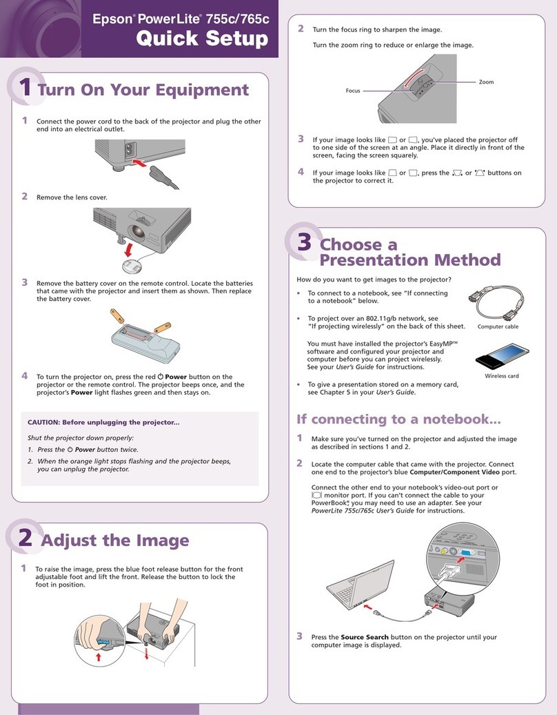 Epson 755c - PowerLite XGA LCD Projector Specification sheet