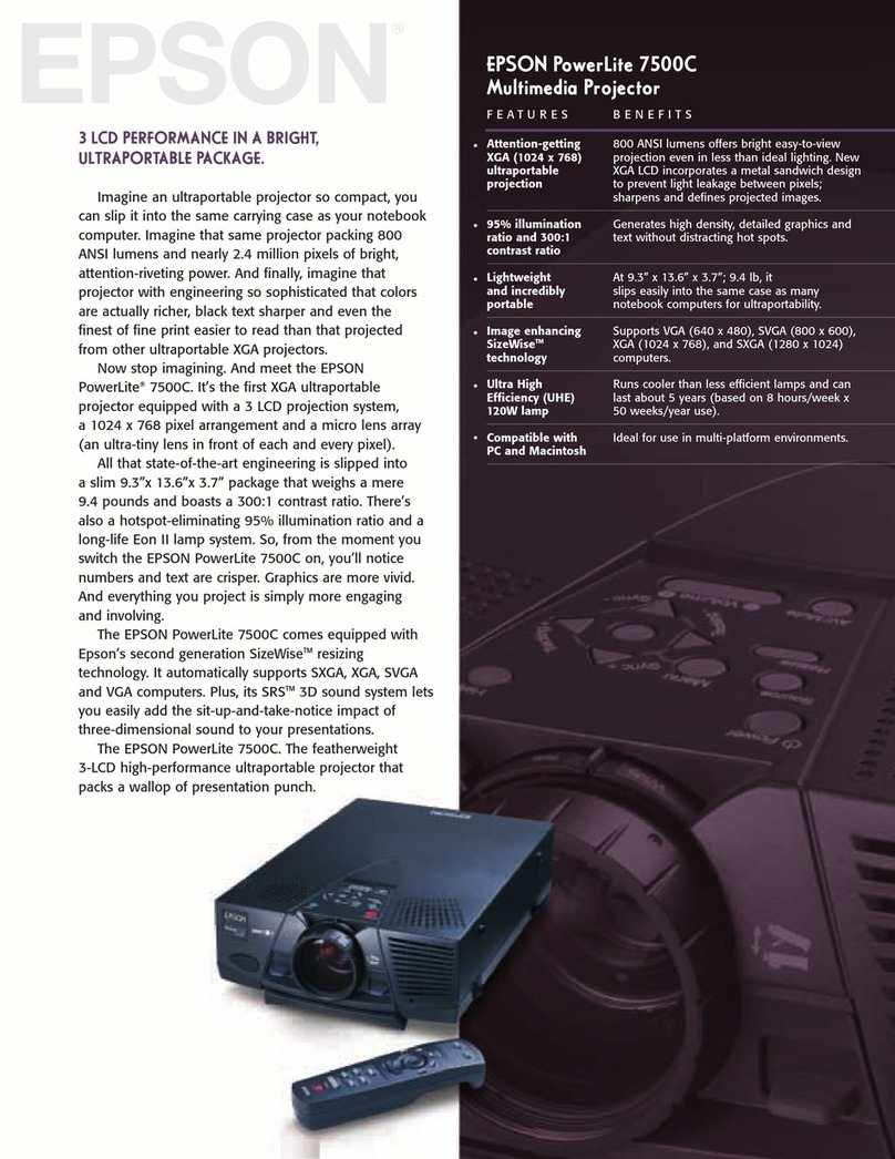 Epson PowerLite 7500c User manual