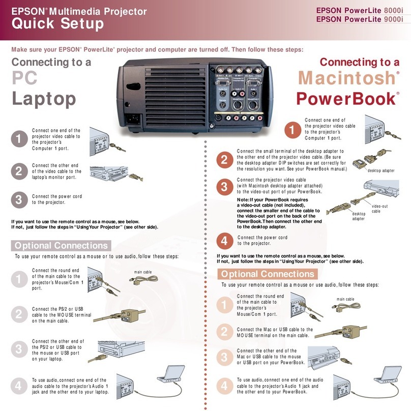 Epson PowerLite 8000i Specification sheet