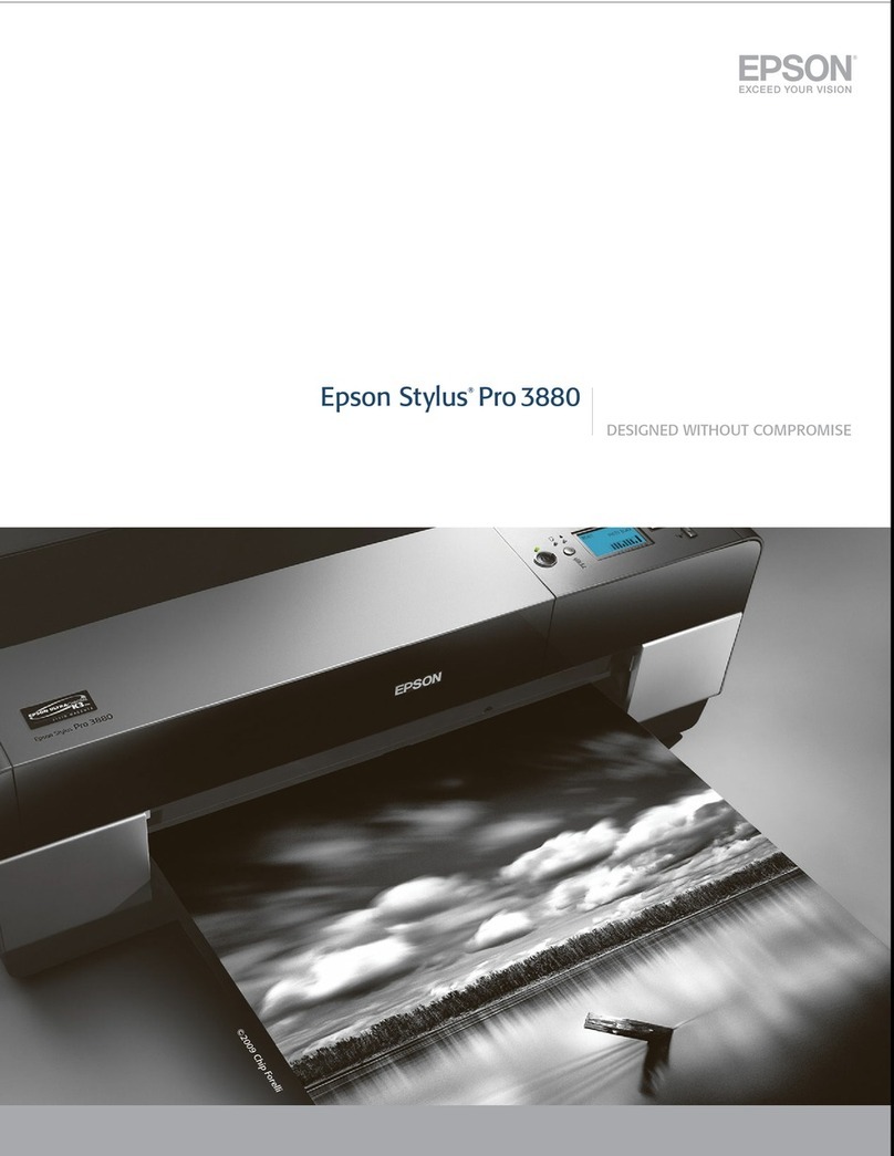 Epson 3880 - Stylus Pro Color Inkjet Printer User manual