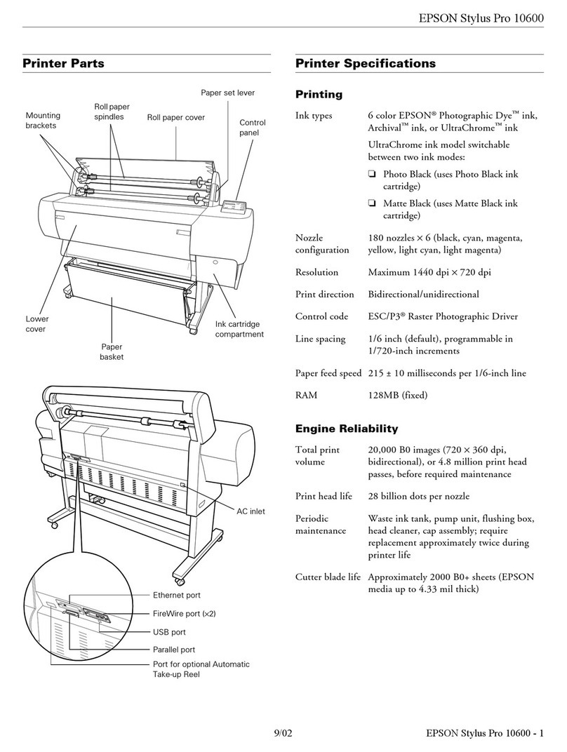 Epson Stylus Pro 10600 - UltraChrome Ink - Stylus Pro 10600 Print... User manual