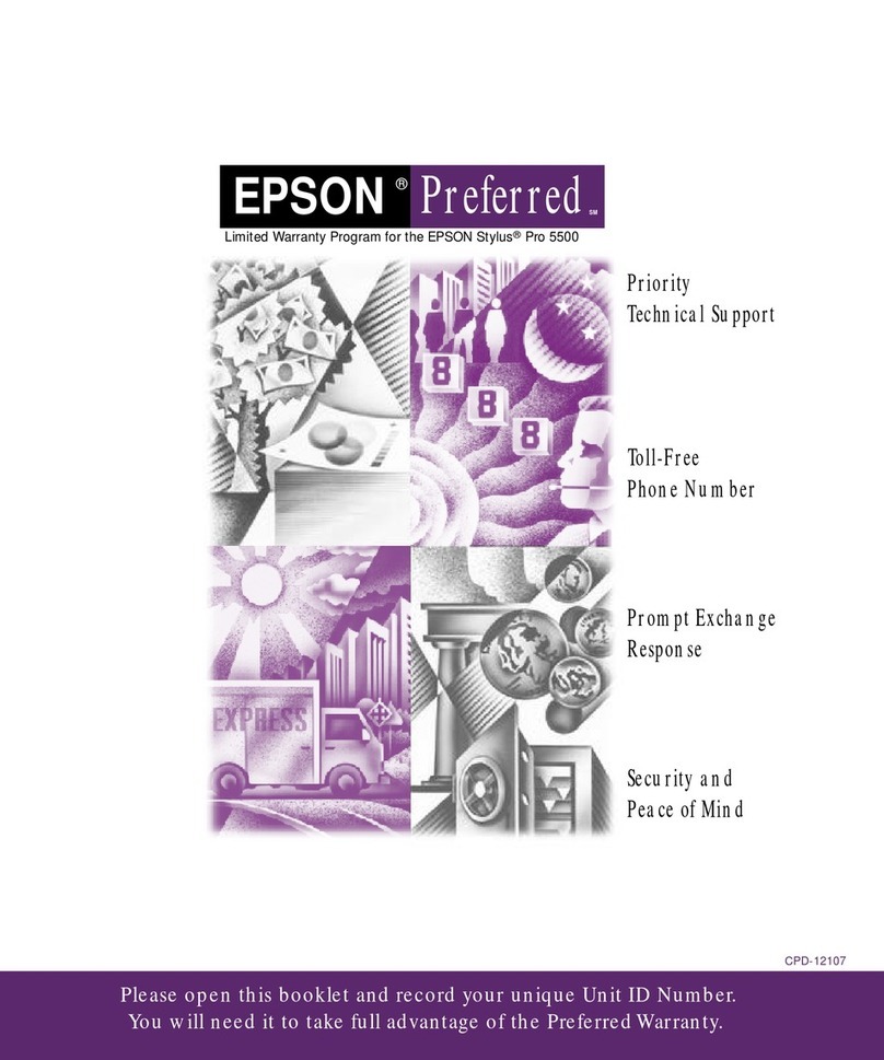 Epson Stylus Pro 5500 Use and maintenance manual