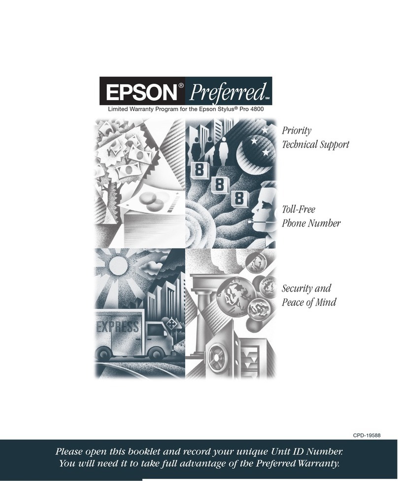 Epson Stylus Pro 4800 Portrait Edition Use and maintenance manual