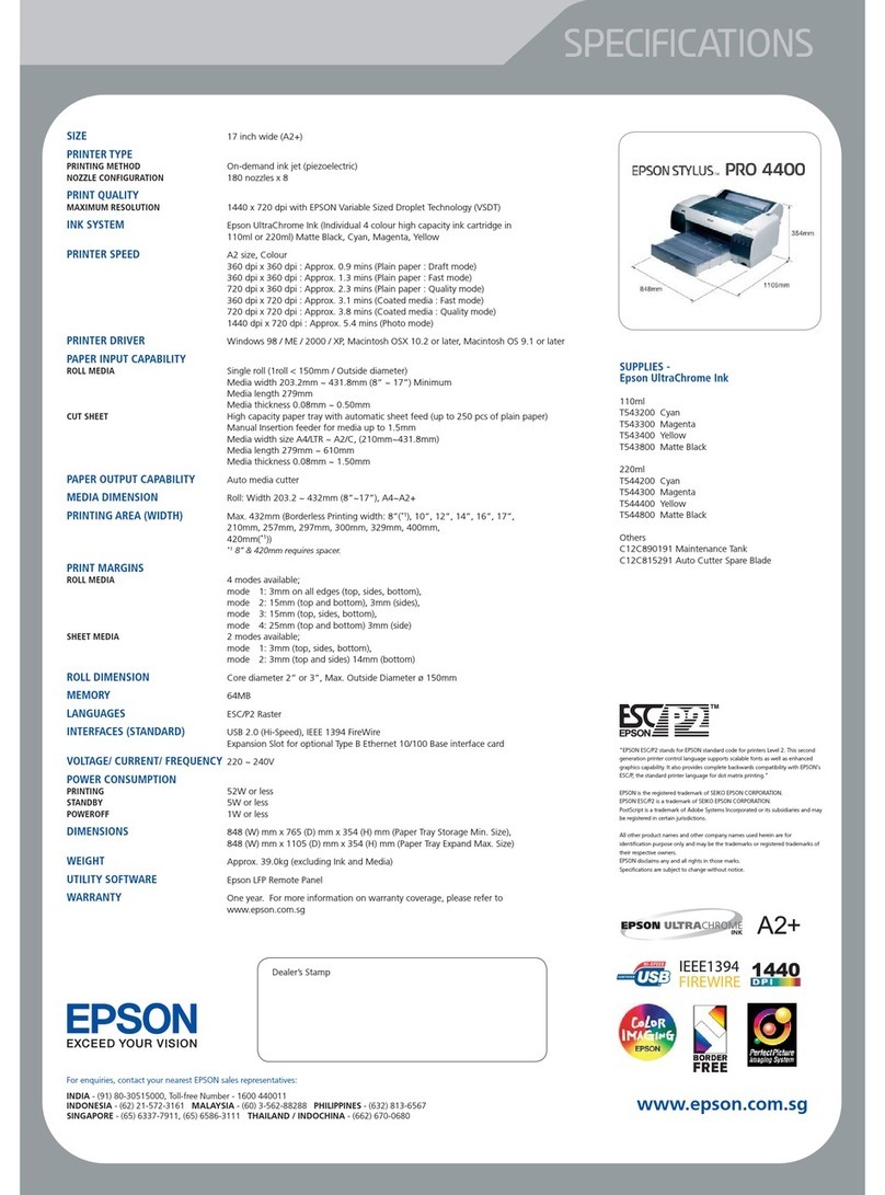 Epson Stylus Pro 4400 User manual