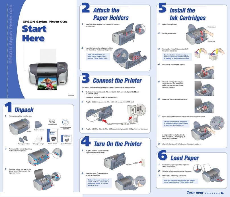 Epson Stylus Photo 925 Instruction Manual