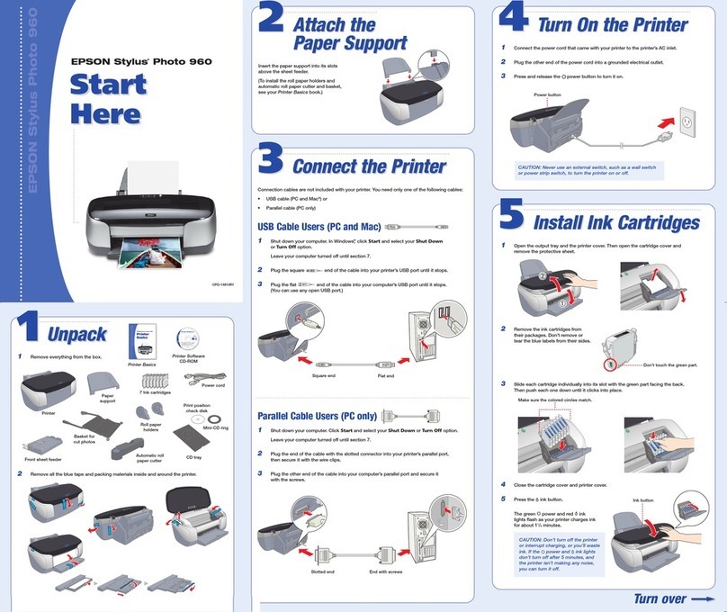 Epson Stylus Photo 960 Instruction Manual Epson Stylus Photo 960 Instruction Manual