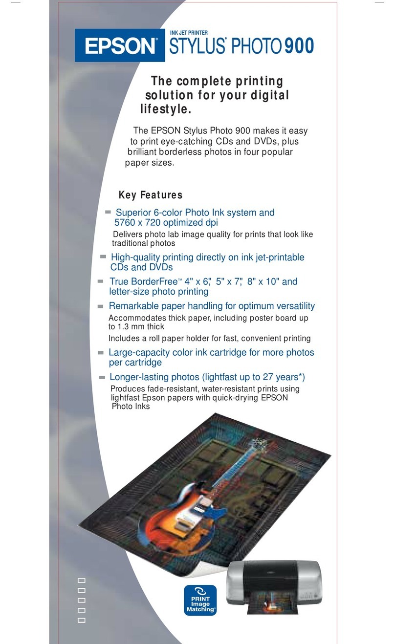 Epson Stylus Photo 900 User manual