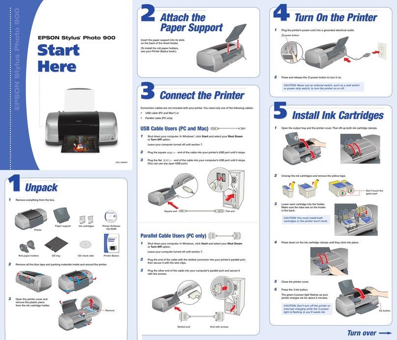 Epson Stylus Photo 900 User manual