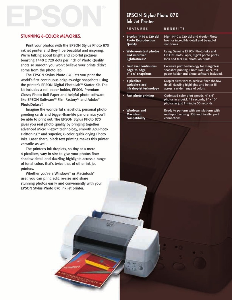 Epson Stylus PHOTO 870 User manual Epson Stylus PHOTO 870 User manual