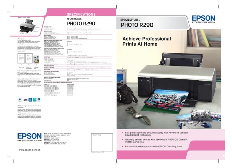 Epson Stylus Photo R290 User manual