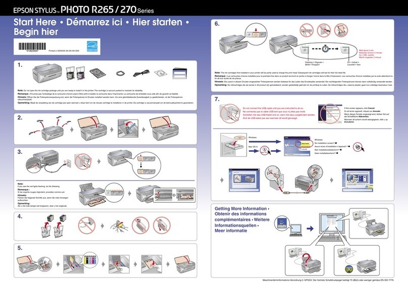 Epson Stylus Photo R265 Series Instruction Manual Epson Stylus Photo R265 Series Instruction Manual