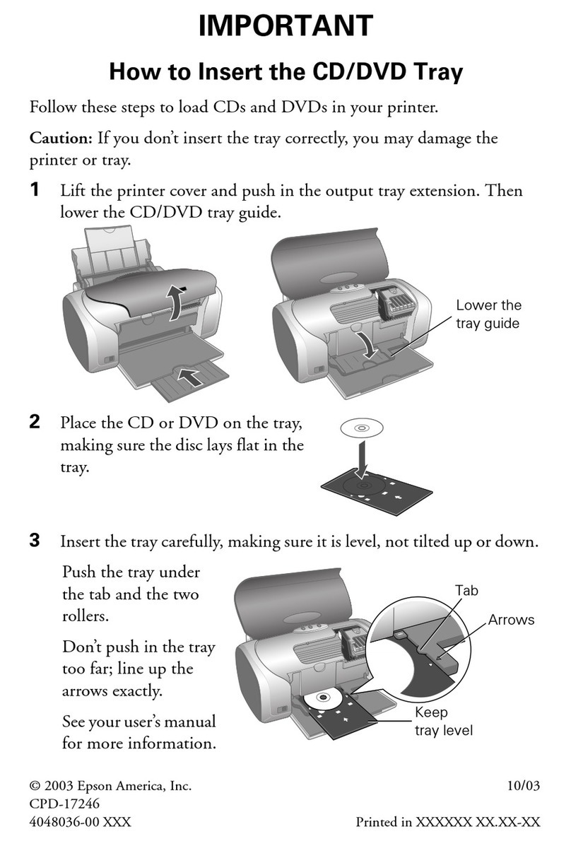 Epson R200 - Stylus Photo Color Inkjet Printer Manual Epson R200 - Stylus Photo Color Inkjet Printer Manual
