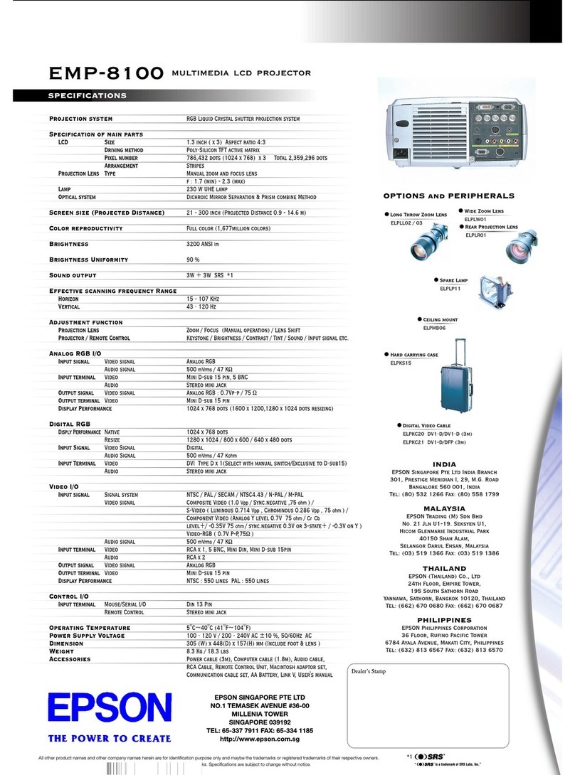Epson EMP-8100 User manual