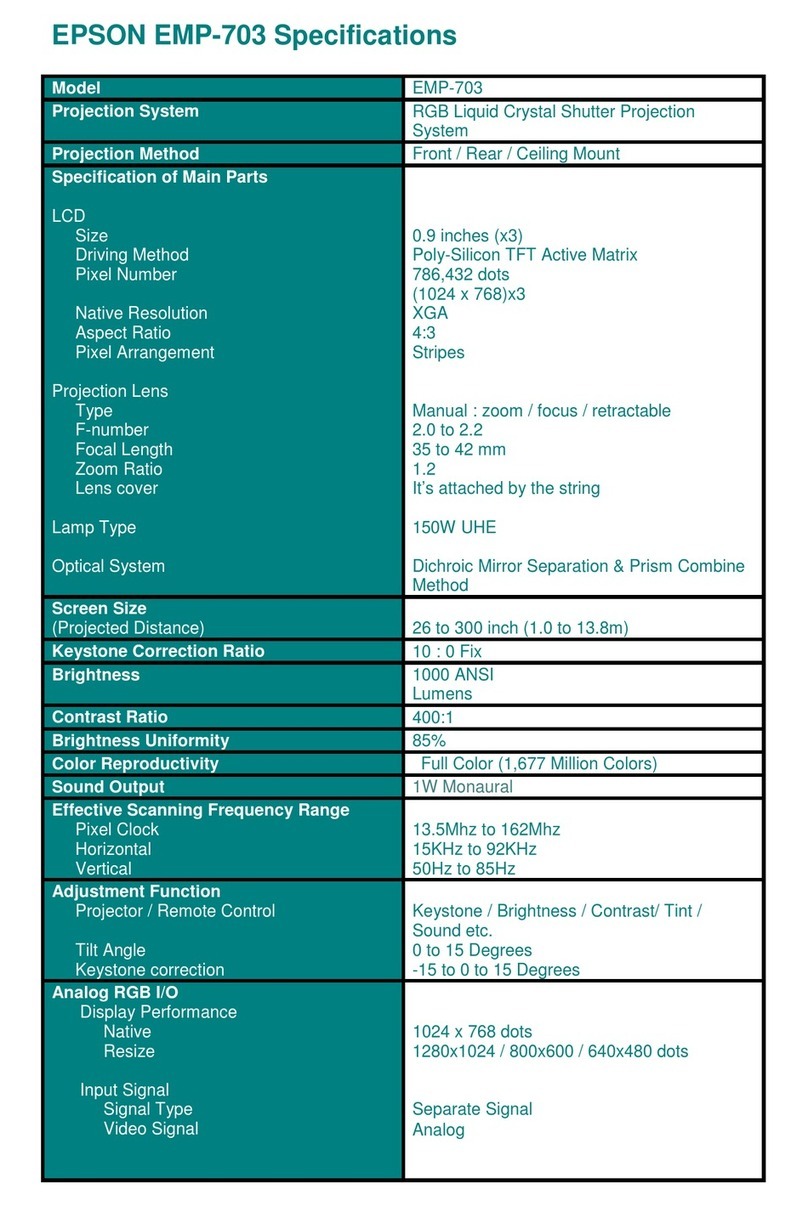 Epson EMP-703 User manual