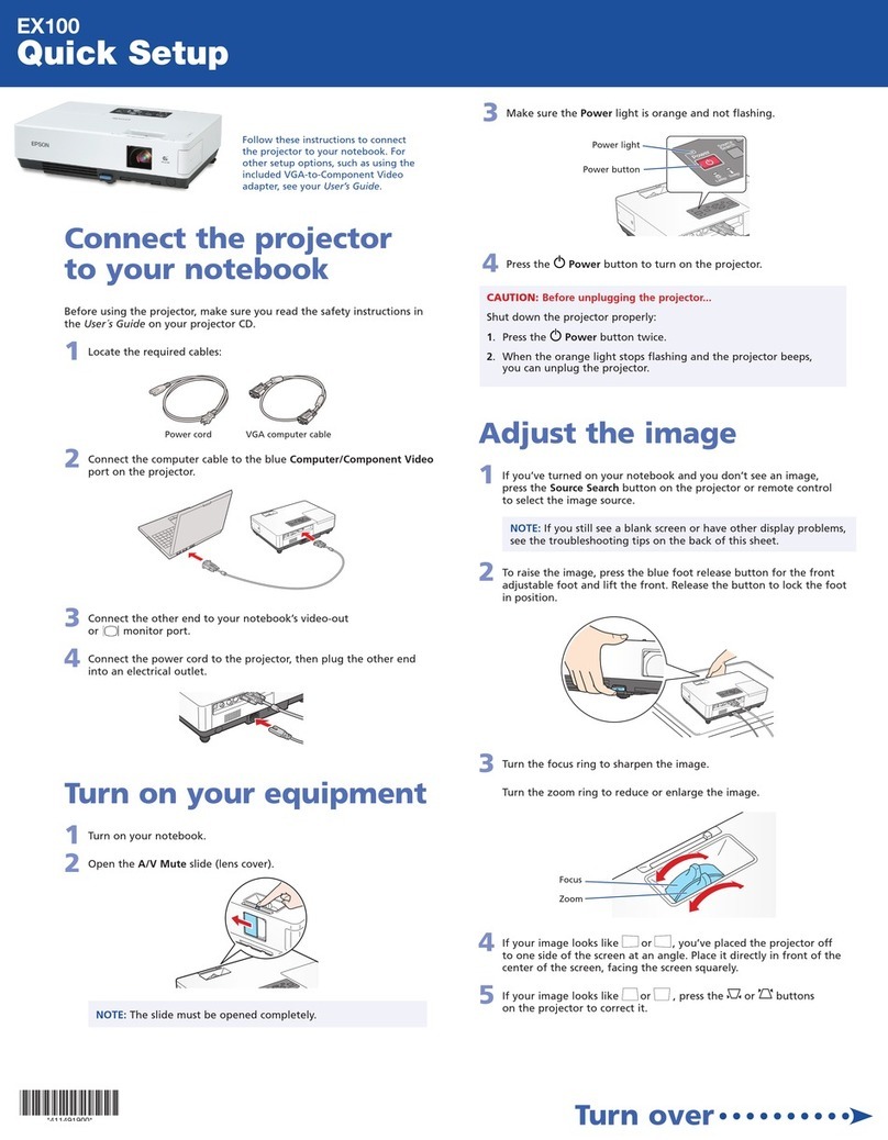Epson EX100 Specification sheet