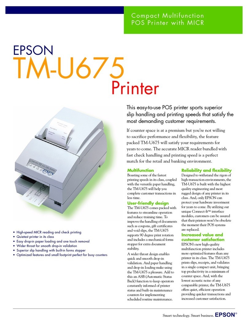 Epson U675 - TM Color Dot-matrix Printer User manual