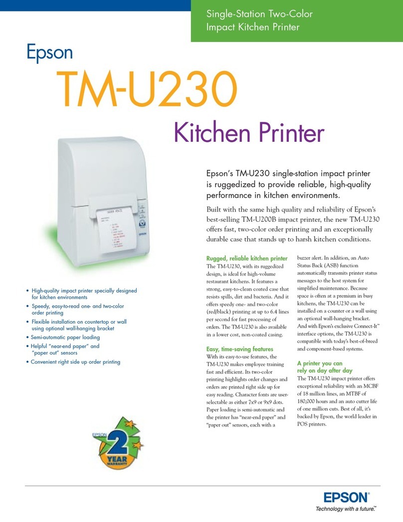 Epson U230 - TM Two-color Dot-matrix Printer User manual