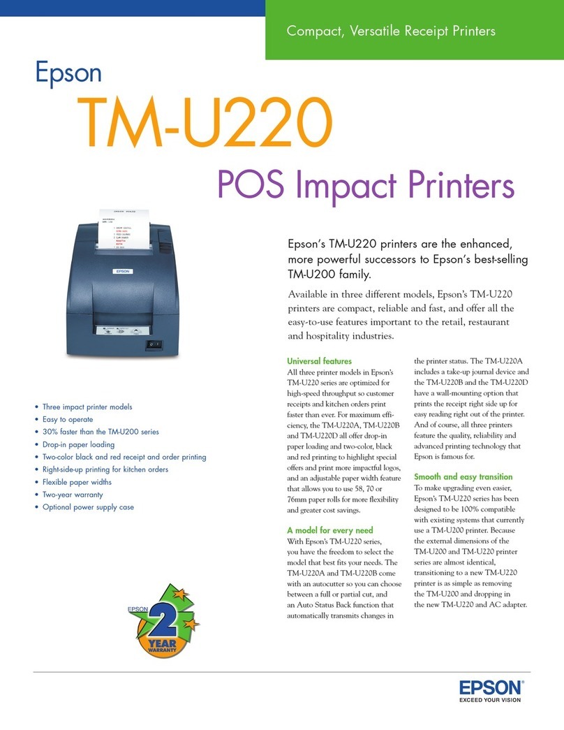 Epson U220B - TM Two-color Dot-matrix Printer User manual
