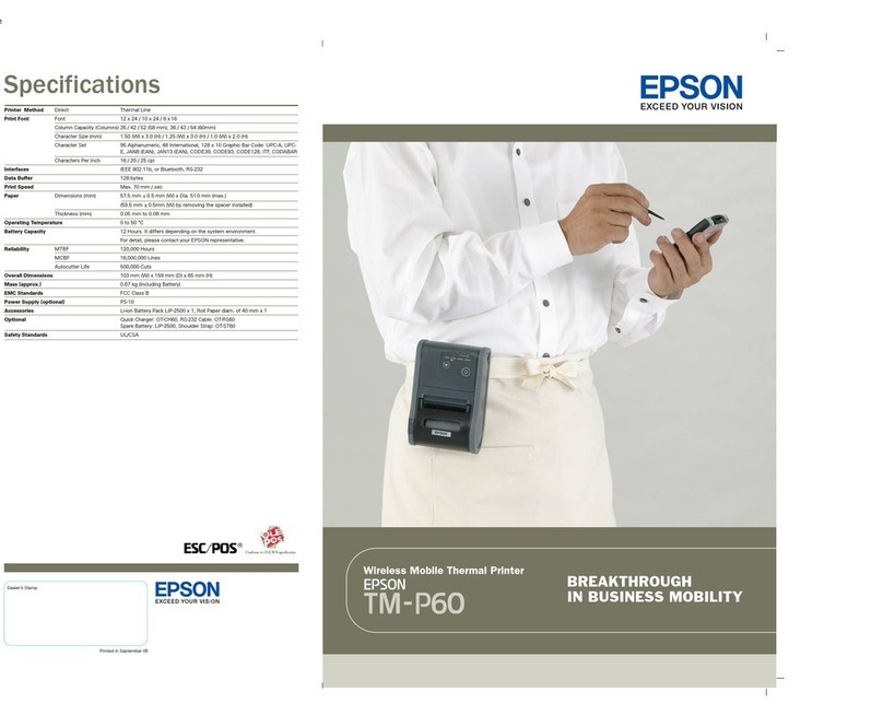 Epson Mobilink TM-P60 User manual