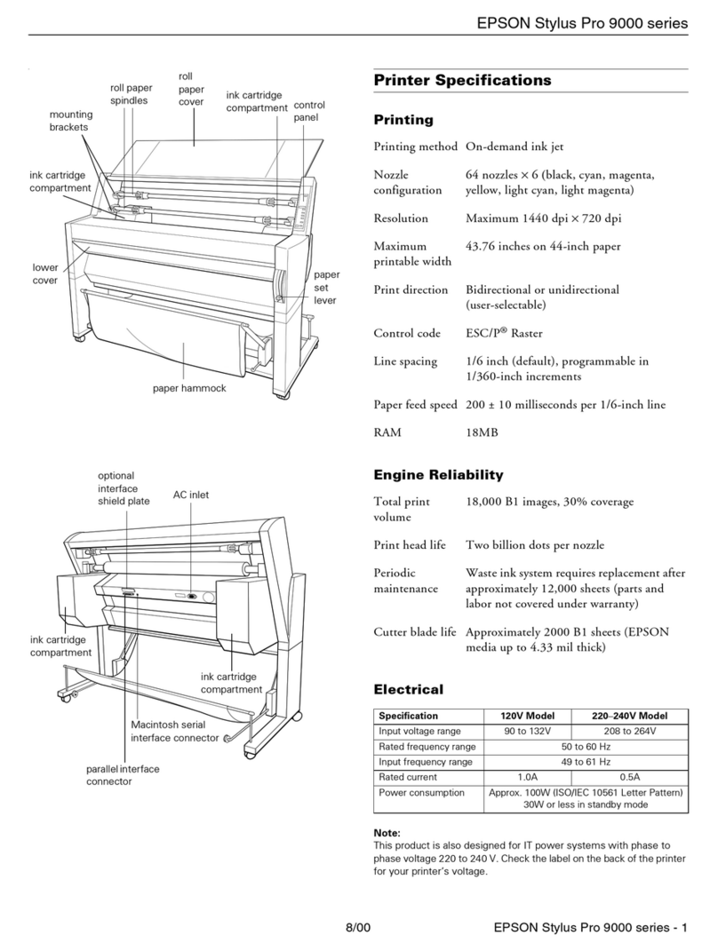 Epson Stylus Pro 9000 - Print Engine User manual