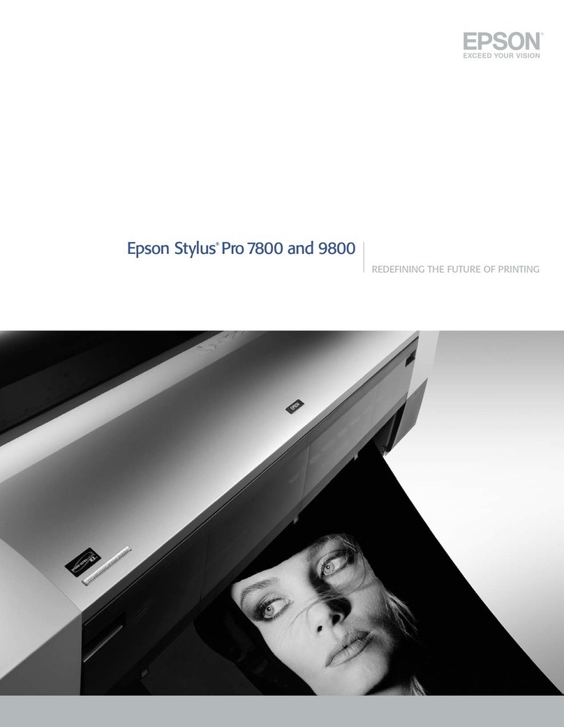 Epson 7800 - Stylus Pro Color Inkjet Printer User manual Epson 7800 - Stylus Pro Color Inkjet Printer User manual