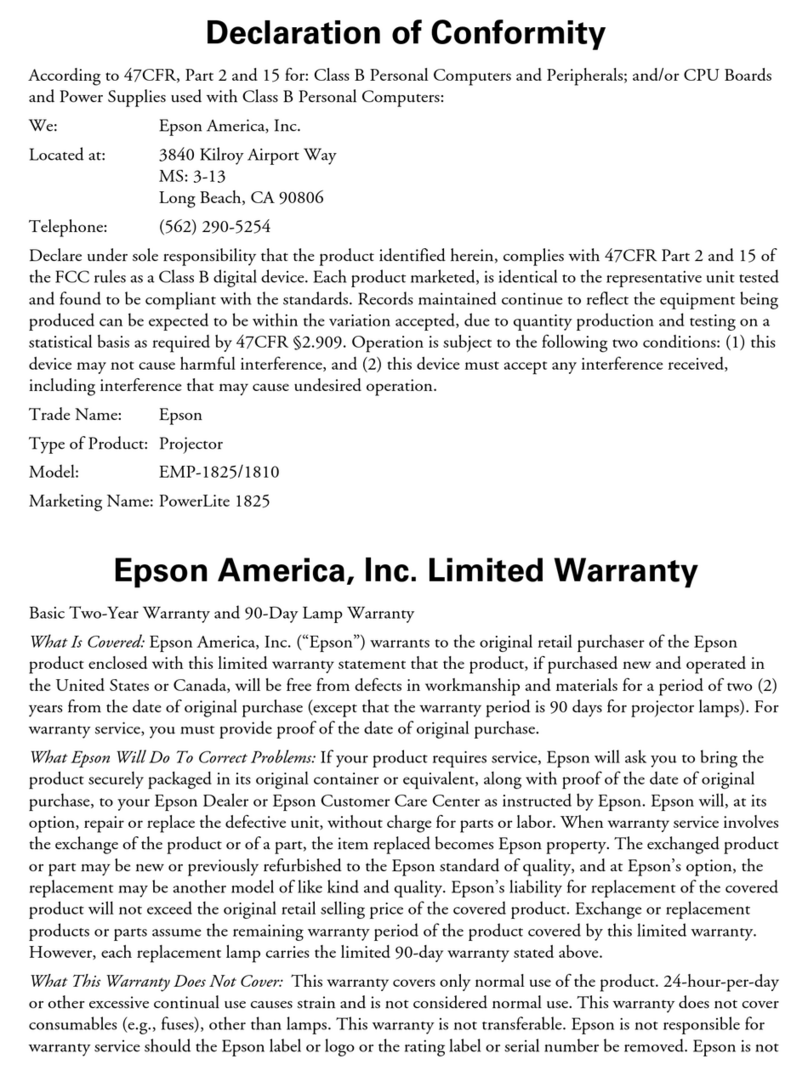Epson PowerLite EMP-1810 Reference guide Epson PowerLite EMP-1810 Reference guide